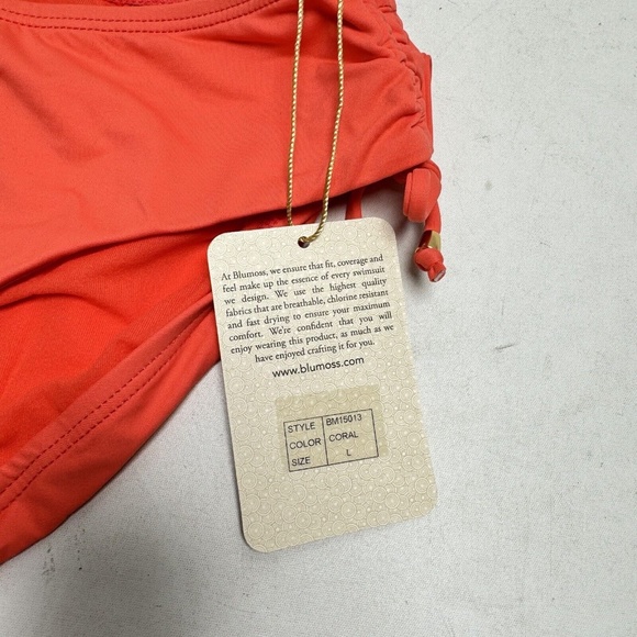 NEW BLUMOSS CARENA HALTER HIPSTER - Coral L - Picture 8 of 13